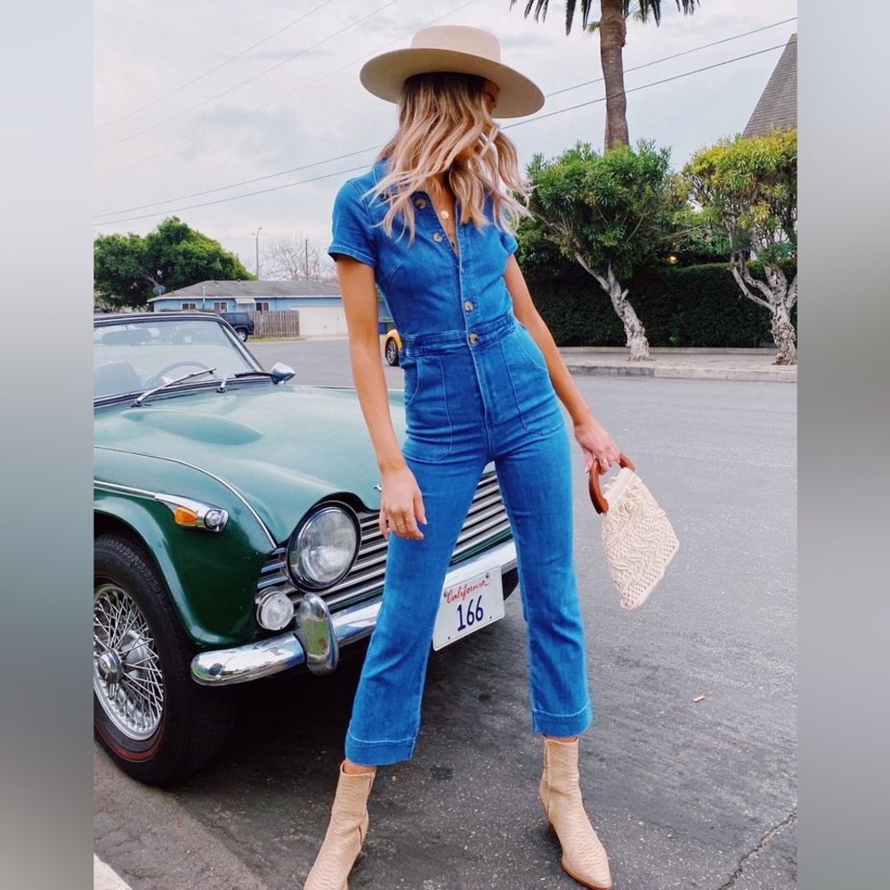 Show Me Your MuMu Blue Denim Jumpsuit